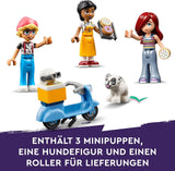 LEGO Friends kavárna v městečku Heartlake, dětská hračka, pekárna hraček, tip na dárek pro dívky a chlapce 6+, sada 3 hracích figurek a figurky psa 42618 Stavebnice Besuche den LEGO-Store
