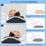 Ortopedický polštář, Ergonomický polštář na krk, Polštář na hlavu, Originální polštář z paměťové pěny na boky, Opěrka zad a žaludku, Polštář na podporu krku pro muže, Ženy (67,3 X 38,2 X 13,8/3 cm) Krční ortopedické polštáře Naty Shop