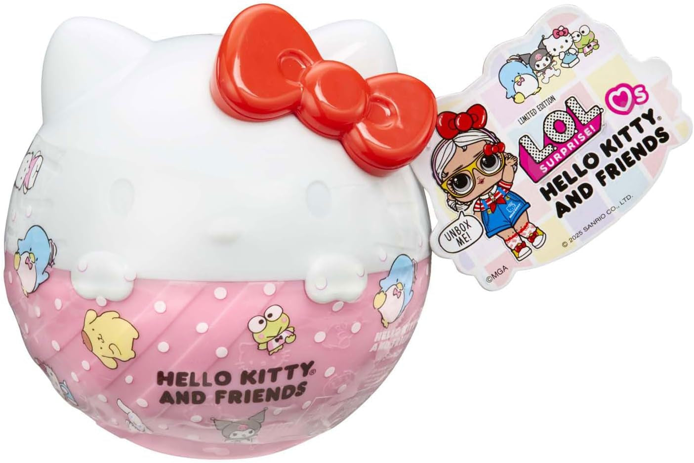 LOL Překvapení! Love Hello Kitty and Friends – 1 panenka se 7 překvapeními, náhodný výběr, 8 sběratelských předmětů, pro děti od 4 let, růžová