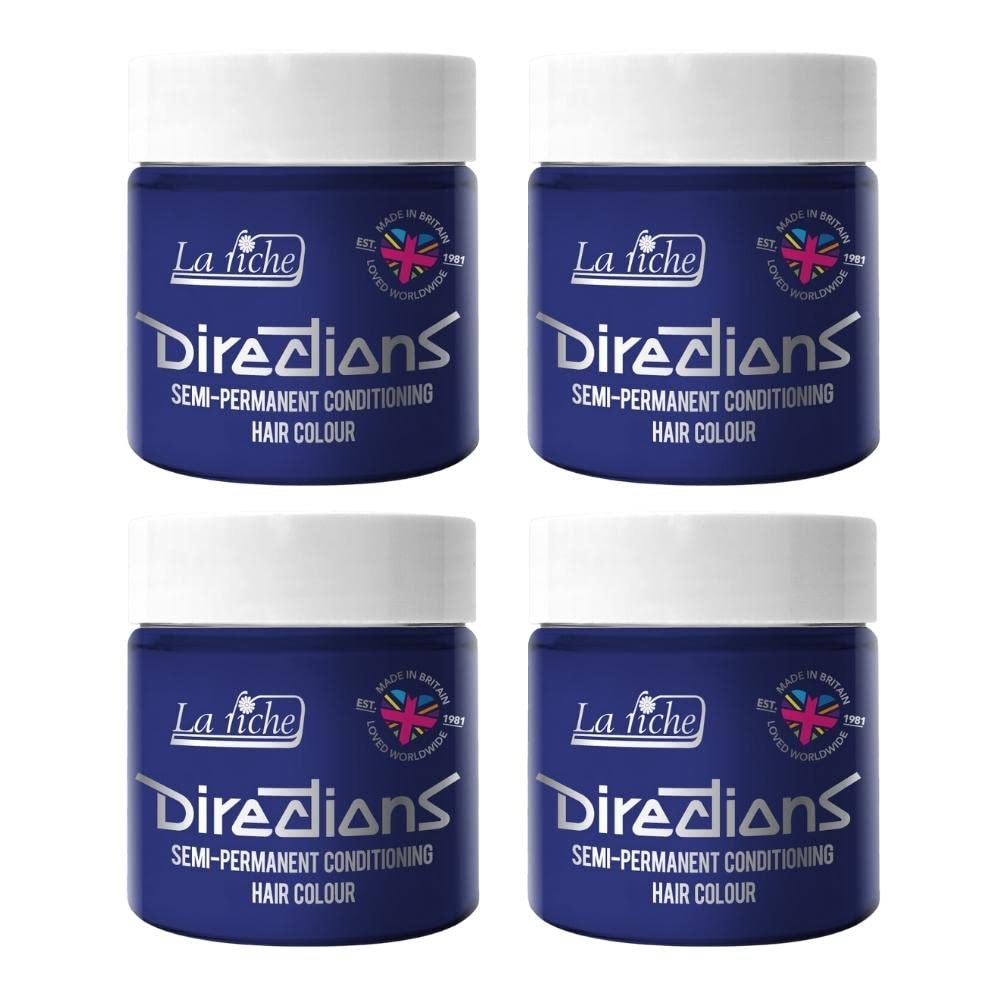 Directions semipermanentní barva na vlasy 100 ml box 4 balení (Pillarbox Red) Naty Shop Neon blue barva na vlasy 100 Ml (balení 4 ks)