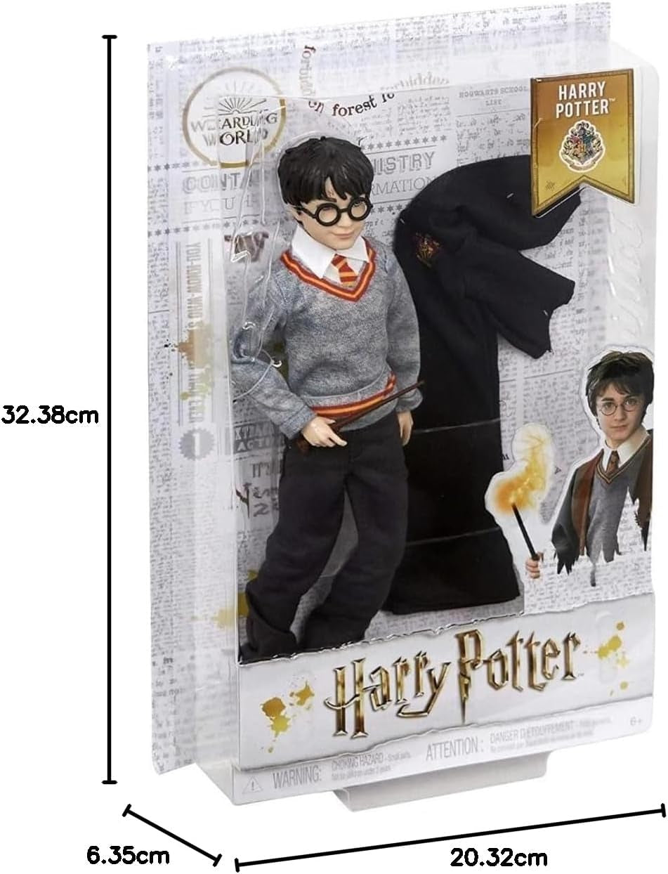 Mattel Harry Potter - Sběratelská panenka (cca 26 cm) s bradavickou uniformou, nebelvírským hábitem a hůlkou, hračka od 6 let FYM50 Akční figurky Naty Shop