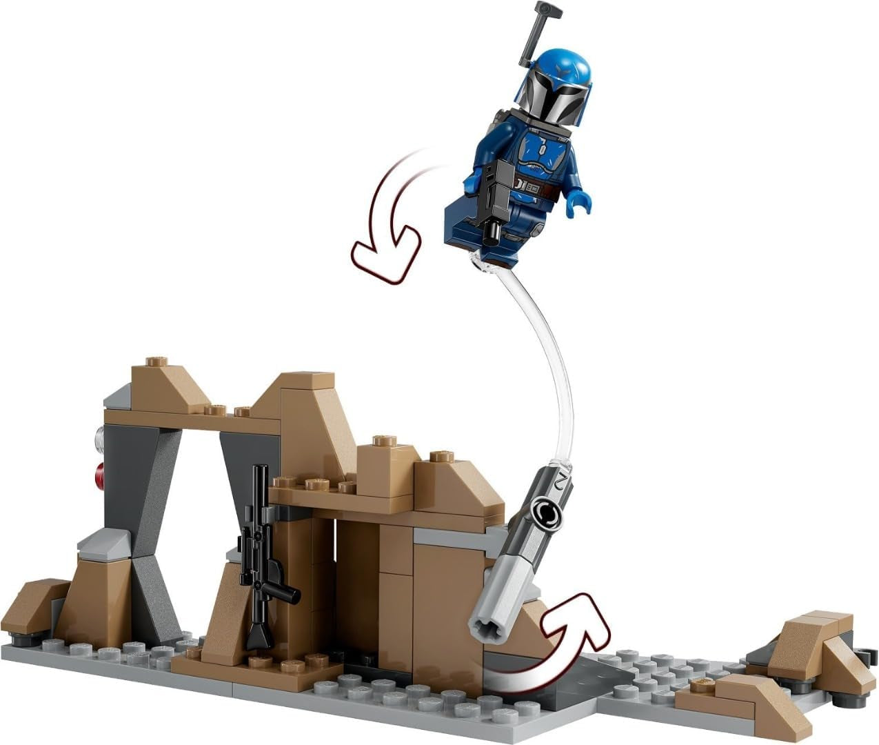 LEGO Star Wars: Mandalorian Ambush on Mandalore Battle Pack, dobrodružná stavebnice pro děti, sběratelská akční sada, nápad na dárek pro chlapce a dívky 75373 Stavebnice Besuche den LEGO-Store