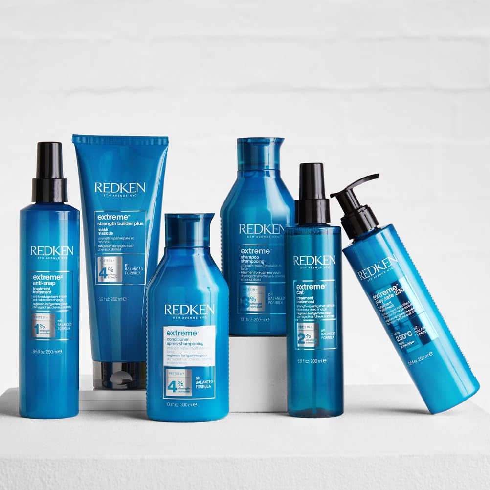 Redken Intenzivní maska na vlasy pro všechny poškozené vlasy, opravuje a regeneruje Maska pro extrémní sílu Builder Plus proti lámání 1 x 250 ml Naty Shop Hair Mask