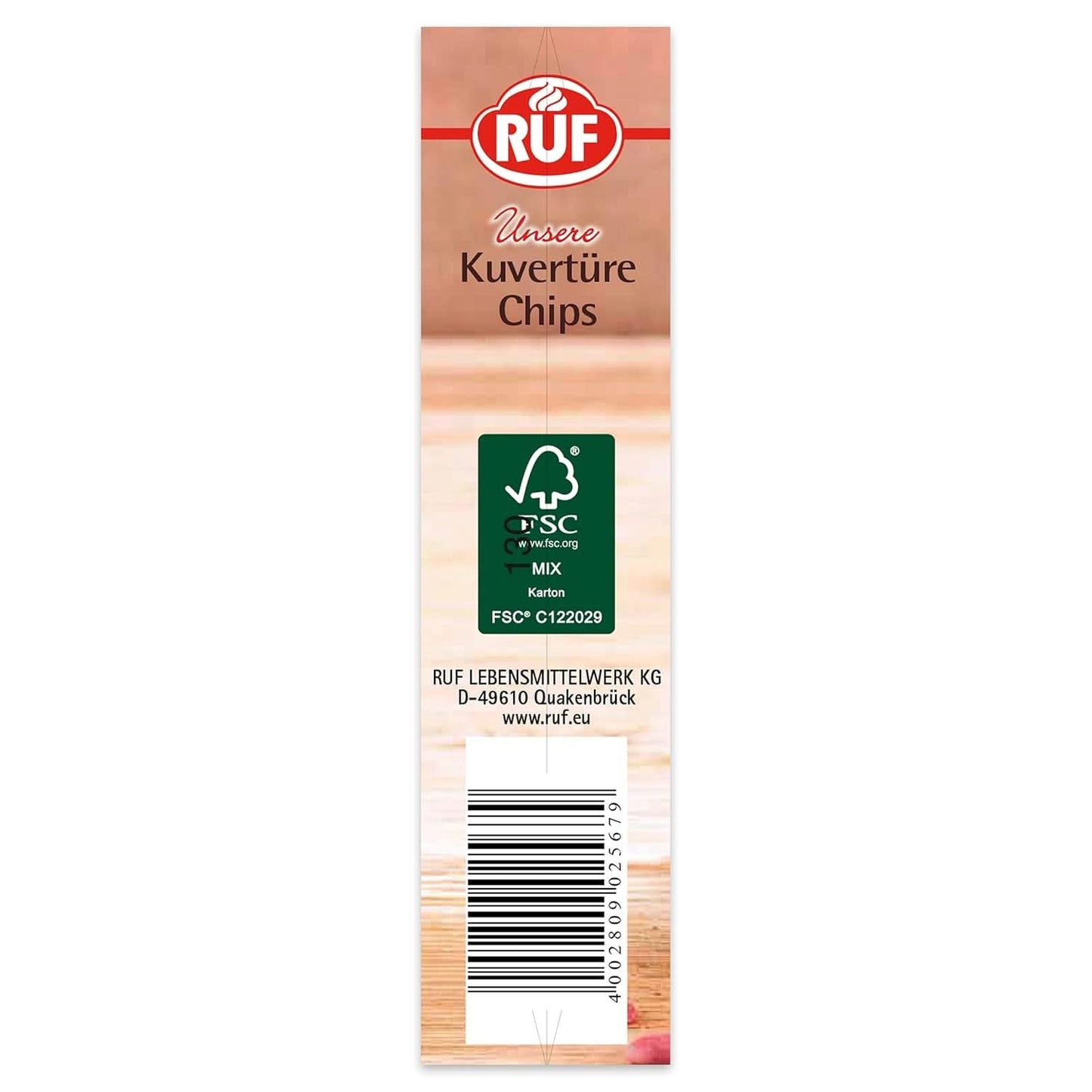 RUF Couverture Chips Ruby, 100 gramů Glazes and Decor Naty Shop