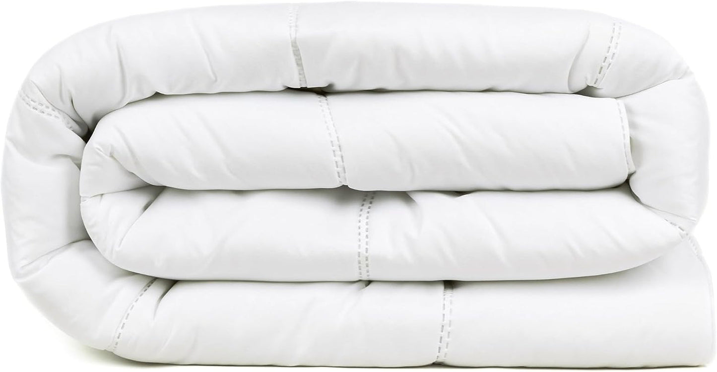 Přikrývka TRAMAS+ 200 Gr/M² do postele ze silikonizovaných dutých vláken - 150X220 Cm - Certifikace Oeko Tex - Bílá, měkká, hřejivá, minimalistická - Postel 90 Cm Přikrývky a přikrývky Naty Shop 180X220 Cm