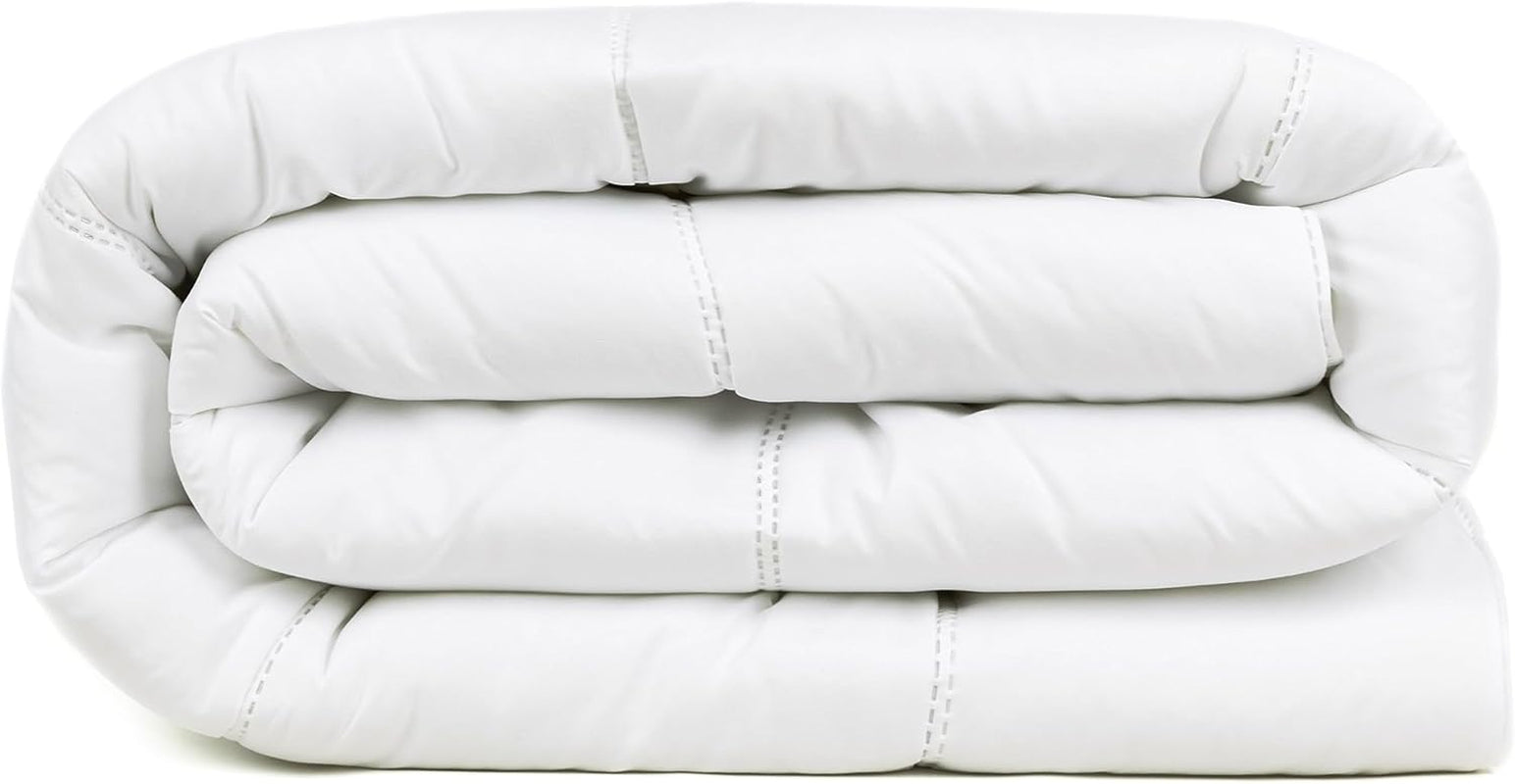 Přikrývka TRAMAS+ 200 Gr/M² do postele ze silikonizovaných dutých vláken - 150X220 Cm - Certifikace Oeko Tex - Bílá, měkká, hřejivá, minimalistická - Postel 90 Cm Přikrývky a přikrývky Naty Shop 180X220 Cm