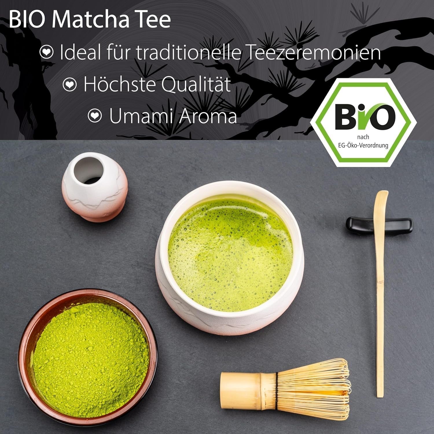 Ceremoniální Matcha BIO kvalita 100G zelený čaj 100% organický zelený čaj Matcha prášek