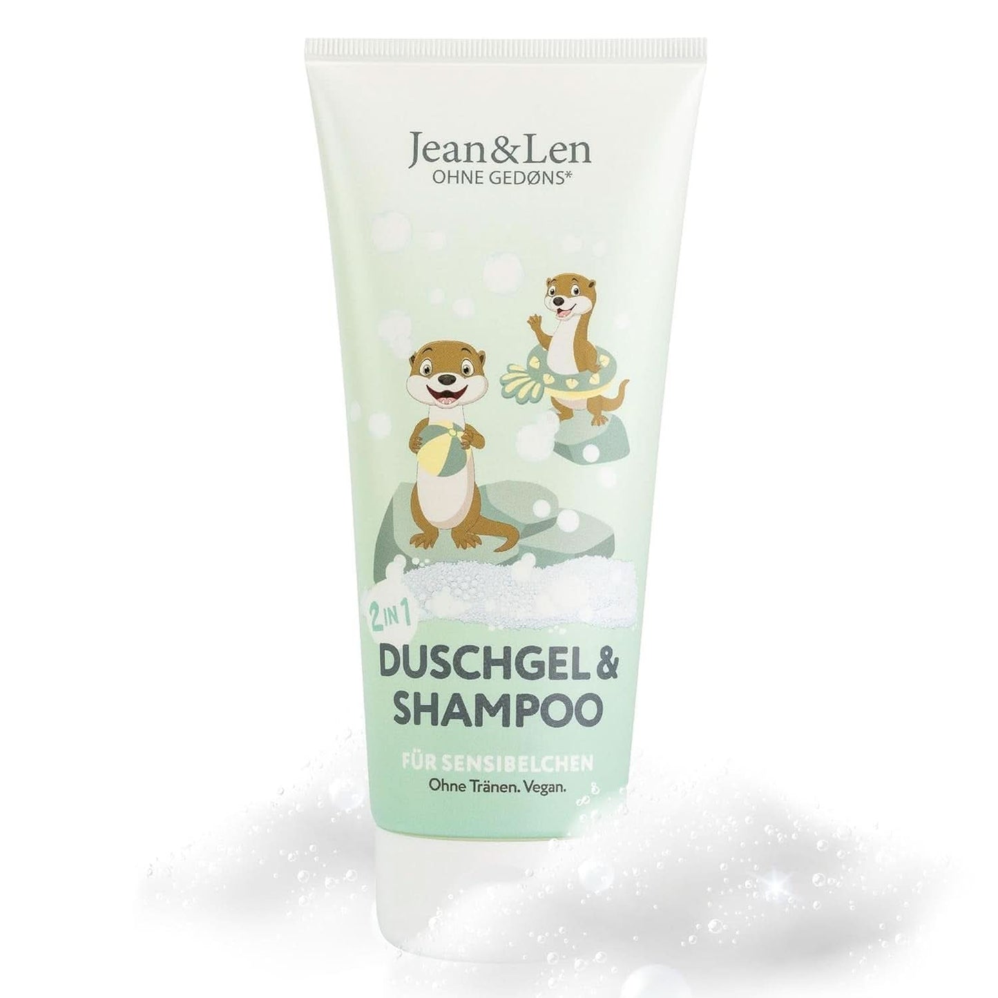 Jean & Len 2v1, Sprchový gel a šampon pro citlivé děti, 200 ml Sprcha a vana Naty Shop