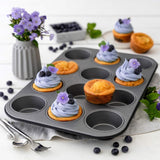 Zenker 12Er Muffinform Energy, Premium-Backform, Für Köstliche Kuchen, Verkürzt Die Backzeit Um Bis Zu 20 % (Farbe: Silver/Anthrazit), Menge: 1 Stück, Hellgrau Und Dunkelgrau Formy a plechy na pečení Naty Shop