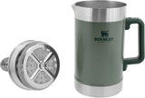 STANLEY Classic Stay Hot Coffee Press 1,4L Hammertone Green - Udrží kávu horkou po dobu 4 hodin - Minimální sediment - Integrovaný lis na kávu z nerezové oceli - Bez BPA - Vhodné do myčky