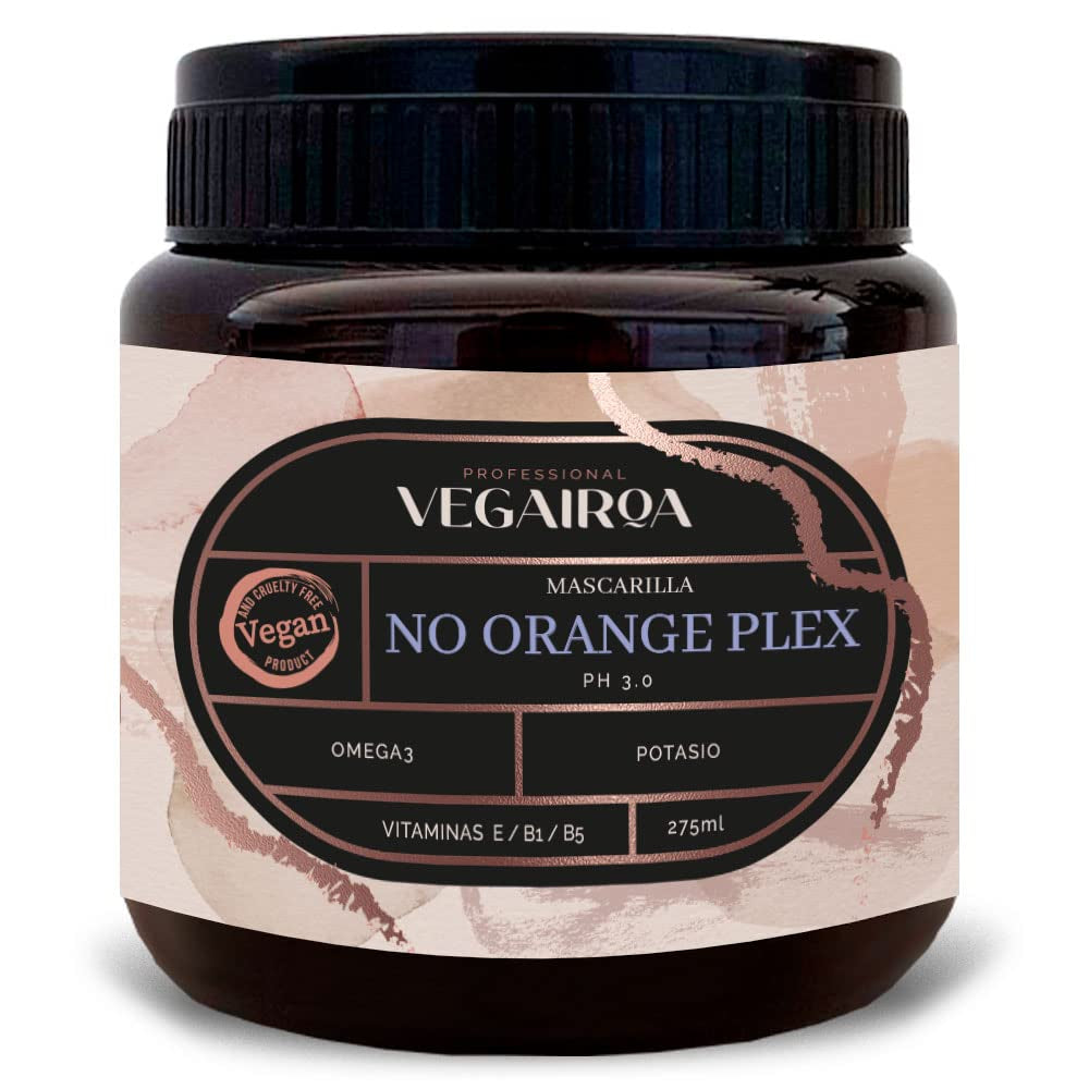 VEGAIROA - No Orange Plex Mask - Maska, která neutralizuje oranžové tóny - Hluboce hydratační péče - Profesionální veganský kadeřnický produkt - 300g Naty Shop Hair Mask Výchozí název