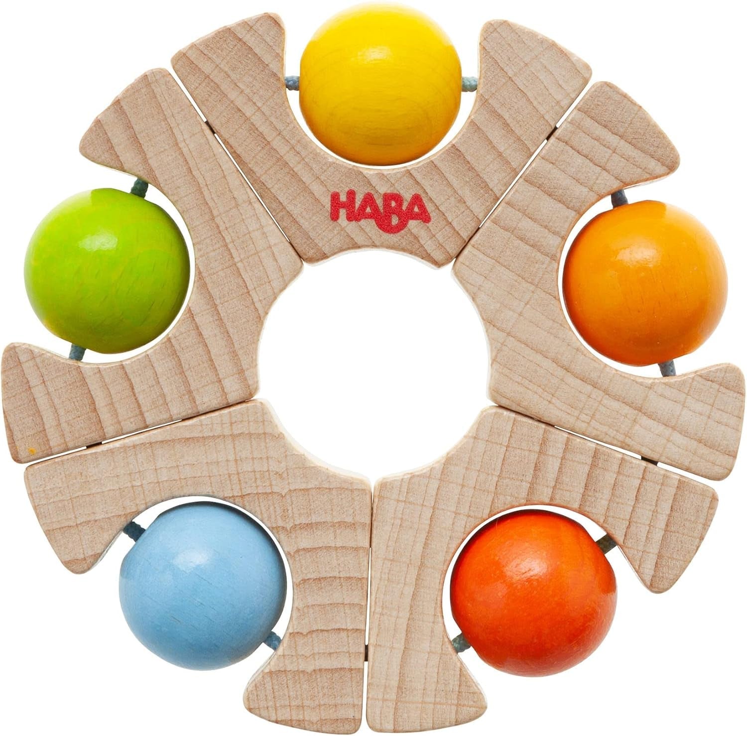 HABA 306692 - Chytací hračka s kuličkovým kolem, Chytací hračka od 6 měsíců, Made in Germany, Colorful Bebe Toys Naty Shop Výchozí název