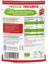 FRECHE FREUNDE Bio jahodové chipsy, mrazem sušené ovocné chipsy, přírodní sušené ovoce nakrájené bez přidaného cukru, veganské, bez laktózy, bez lepku, balení 12 ks (12 x 12 g)