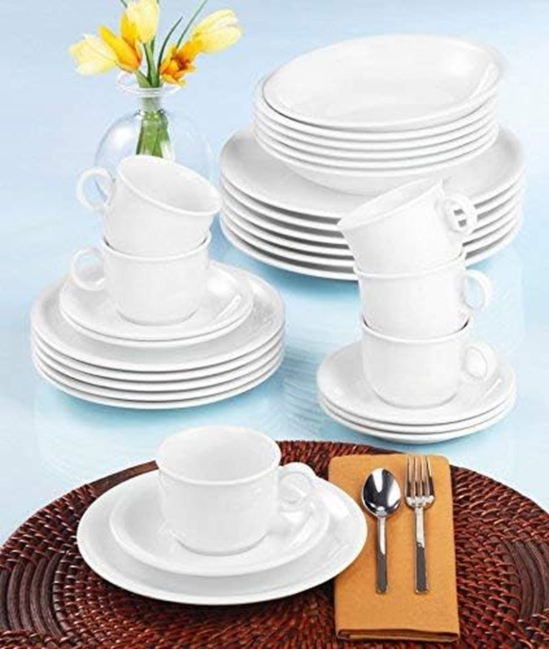 Seltmann Weiden 001.716175 Compact White 30dílná sada jídelního nádobí, bílá/jednoduchá