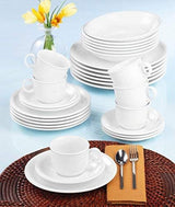 Seltmann Weiden 001.716175 Compact White 30dílná sada jídelního nádobí, bílá/jednoduchá