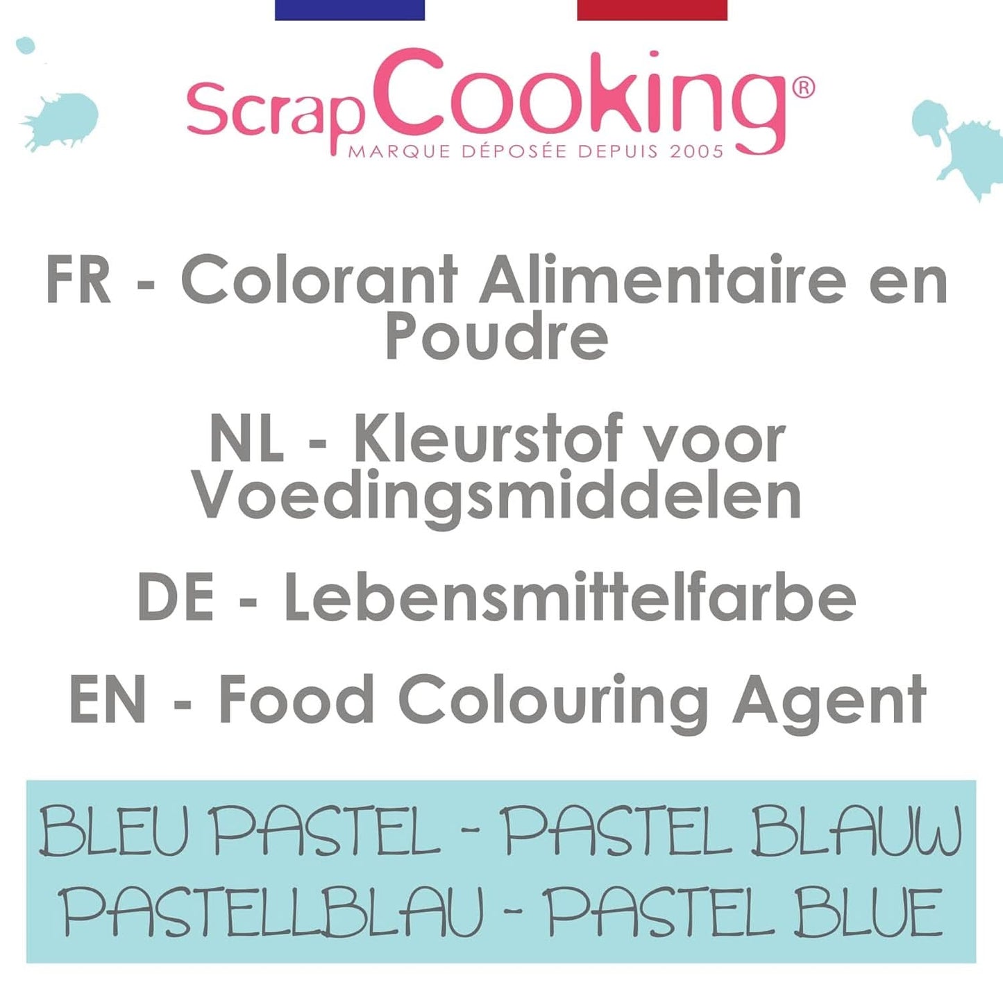 Scrapcooking, práškové potravinářské barvivo, pastelová modrá, 5 gramů Naty Shop