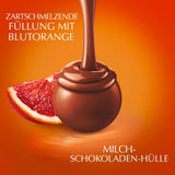 Lindt LINDOR Čokoládové kuličky červené oranžové | 1 kg uzavíratelný sáček | cca. 80 čokoládových bonbonů s náplní rozplývající se v ústech | Hromadné balení, čokoládový dárek