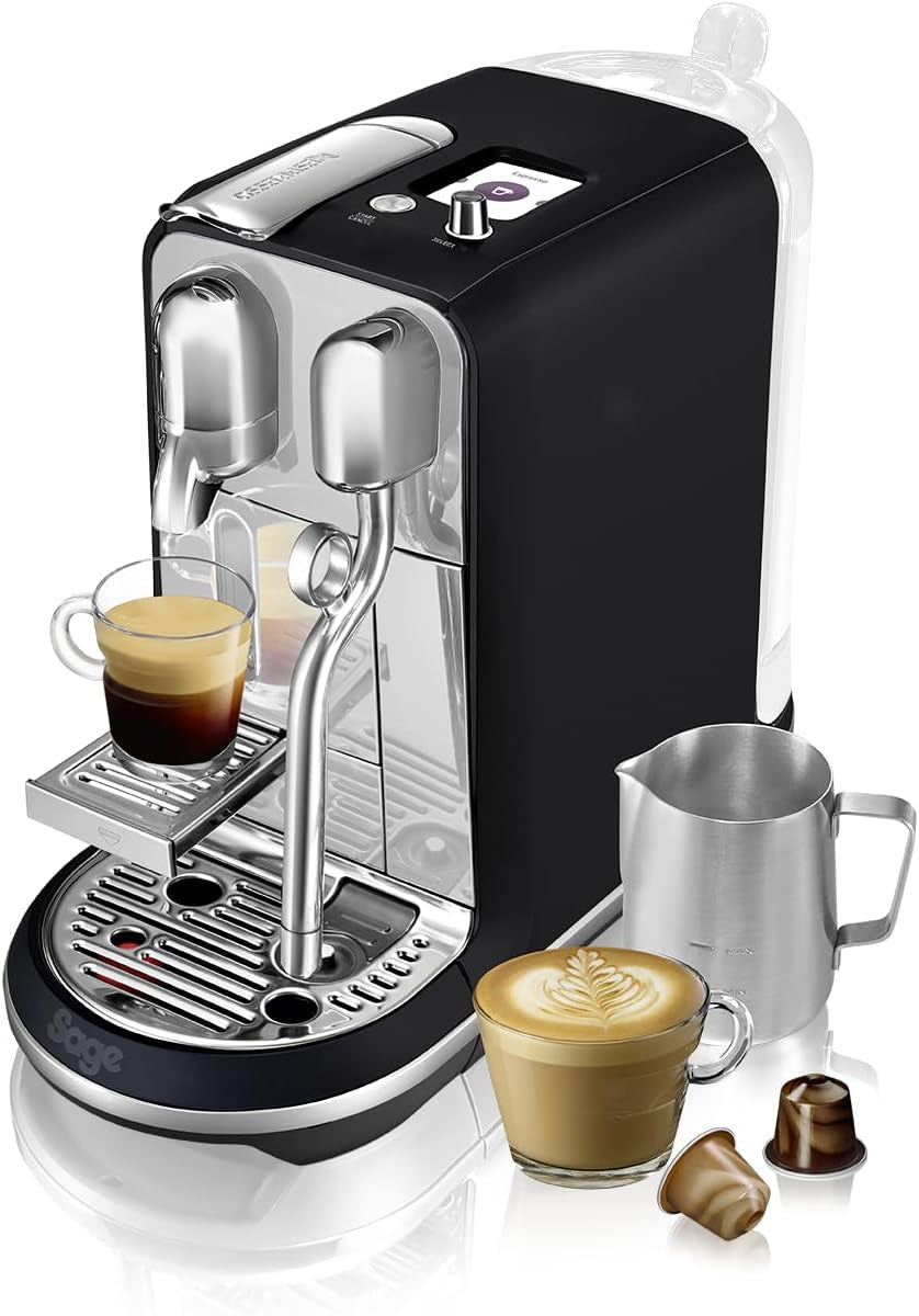 Espresso kávovar s kapslemi Nespresso SNE800 Creatista Plus od Sage, matná černá