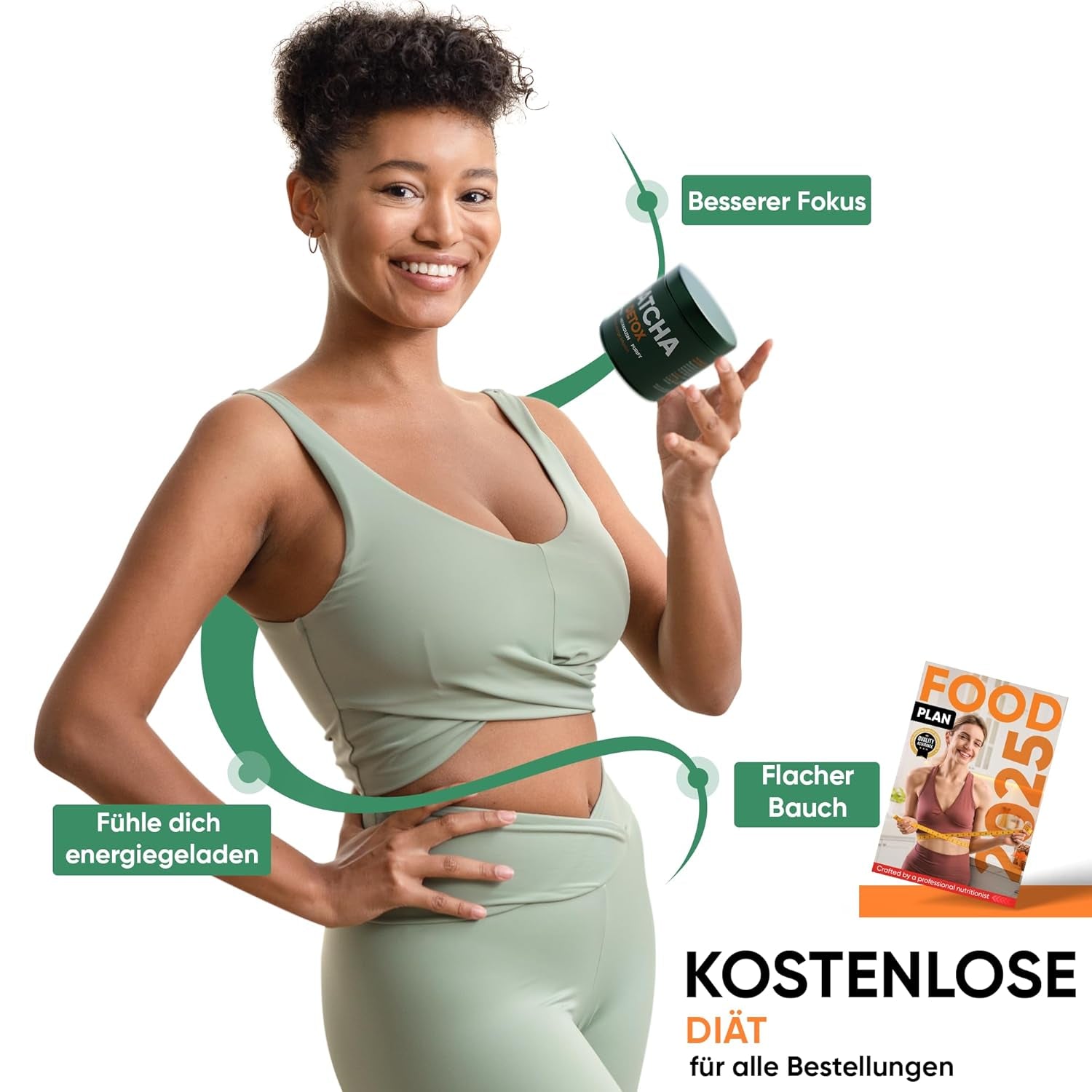 WOW TEA Matcha prášek - jemný prášek z Japonska se svěží chutí - ideální pro Matcha čaj, latté nebo smoothie - bez přísad (detox)
