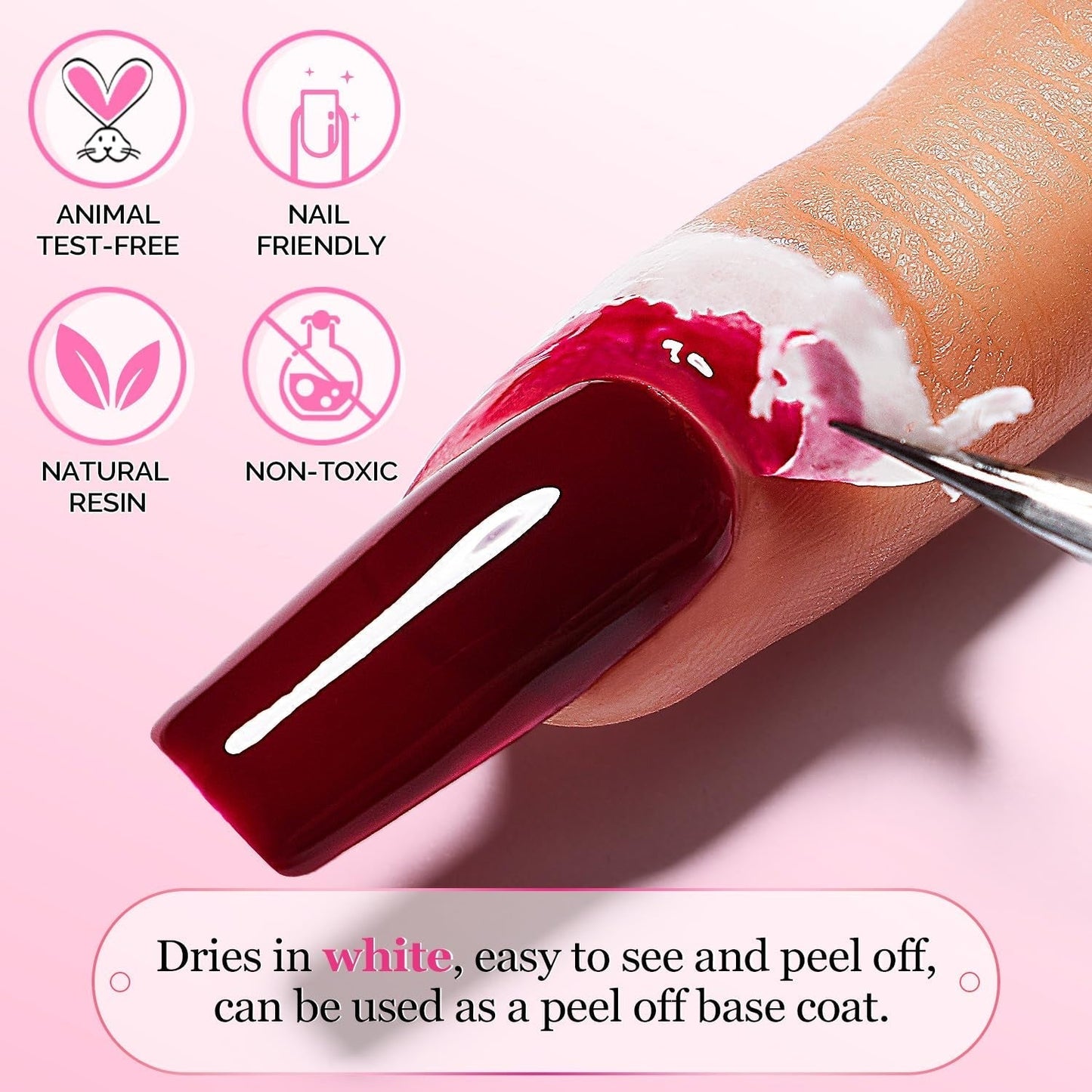 AIMEILI Latexová odlepovací páska Nagelleck Korrektor Hautschutz Fingerschutz Für Nail Art Palisade Geruchlos Weiß 15 ml