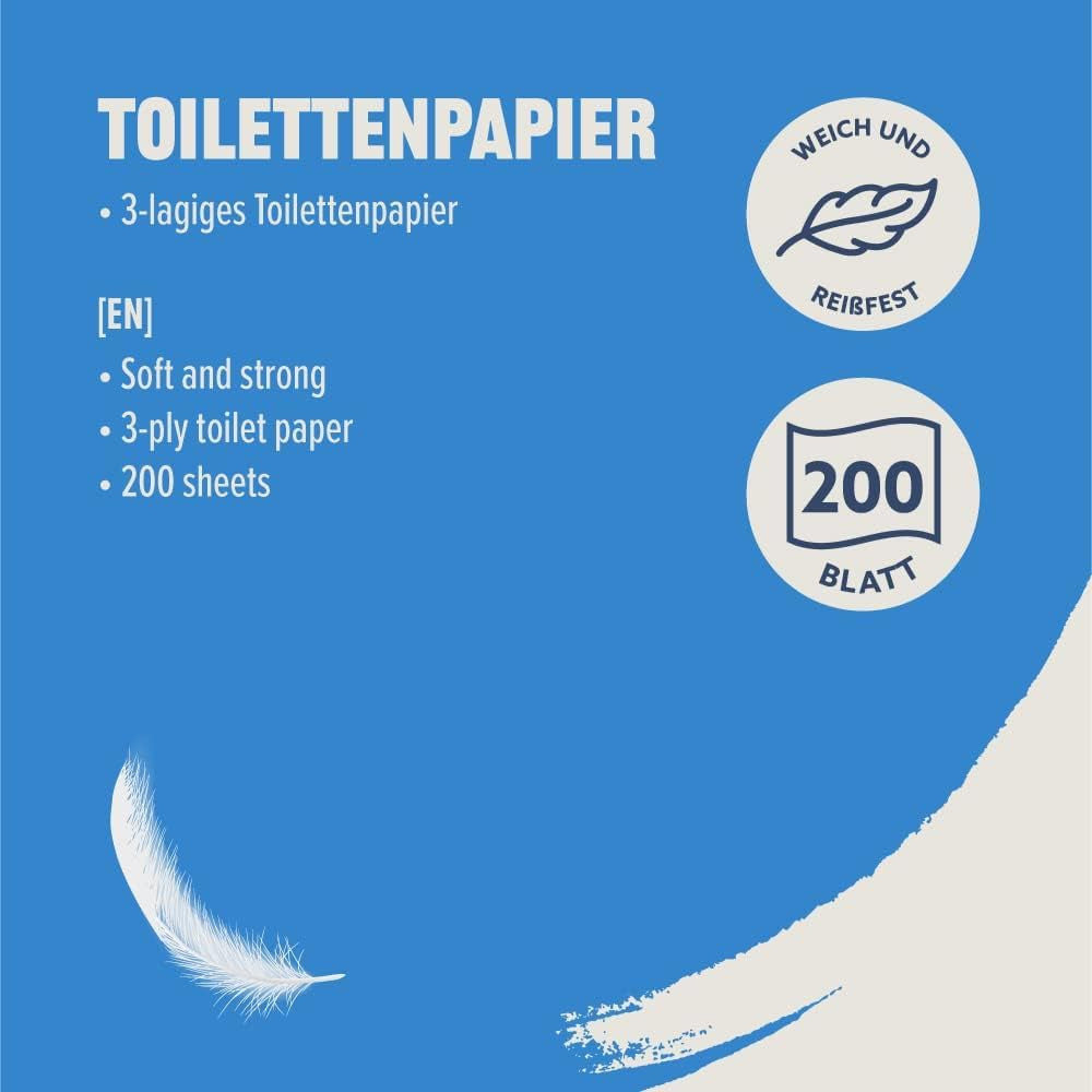Toaletní papír Amazon, 3 vrstvy, 10 rolí (10 rolí, 1 balení) 200 listů v roli, certifikace Fsc