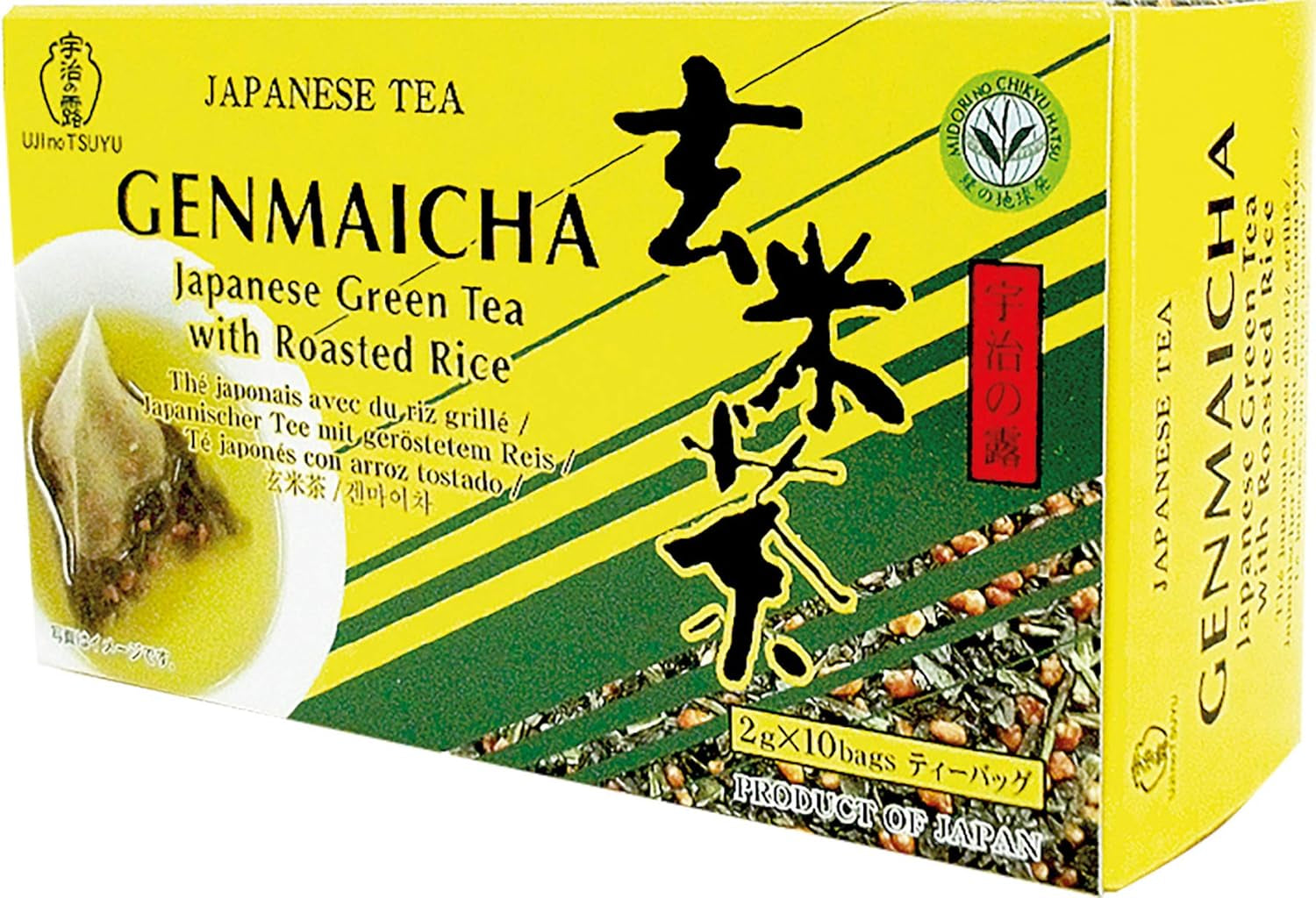 Zelený čaj s kulatou praženou rýží, Genmaicha (1 x 20 g - 10 sáčků po 2 g)