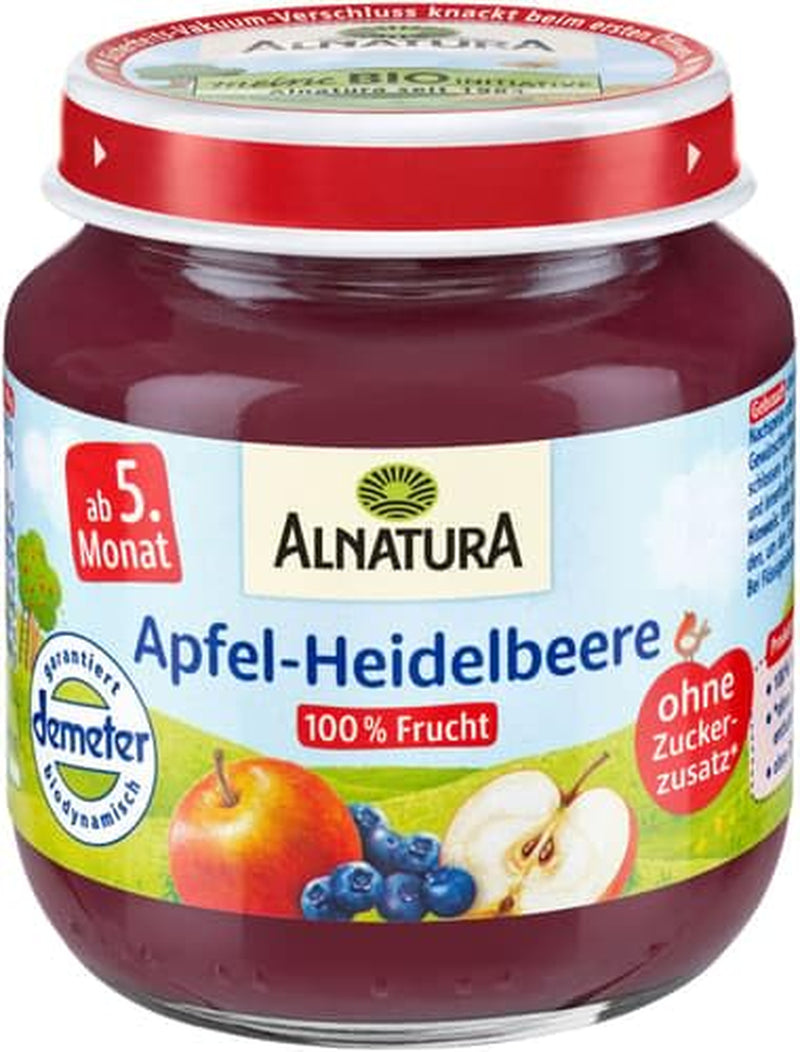 Skleněná dóza Demeter s jablky a borůvkami, 125 g