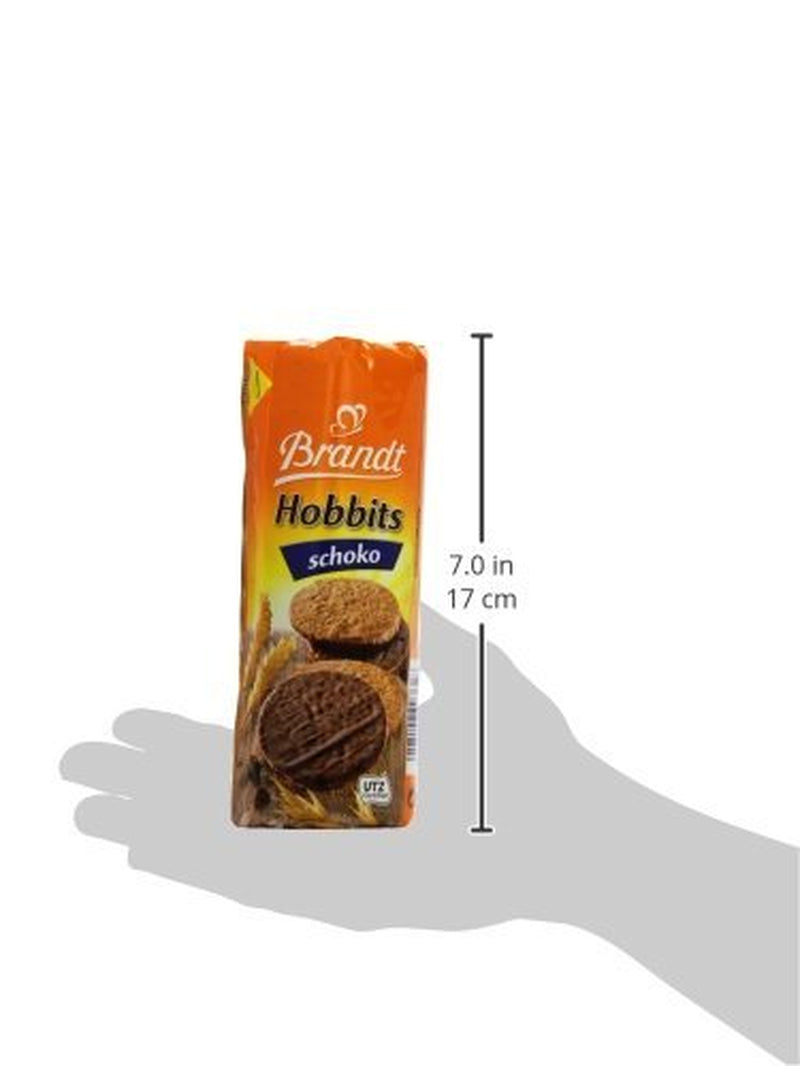 Brandt Hobbits Čokoláda 265g balení - Křupavé celozrnné čokoládové ovesné sušenky - Křupavé těsto pro celou rodinu - v praktické sušenkové roládě