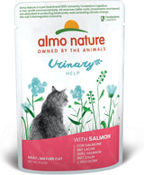 almo nature Functional Urinary Help - Mokré krmivo pro dospělé kočky s lososem - Podporuje zdraví močových cest - 30 sáčků po 70 g
