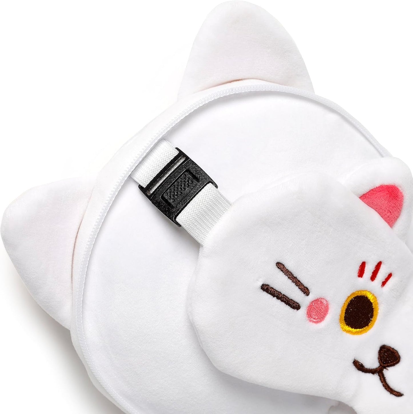 Cestovní polštářek s maskou Relaxeazzz - kočičí talisman Maneki Neko Cestovní polštářky Naty Shop