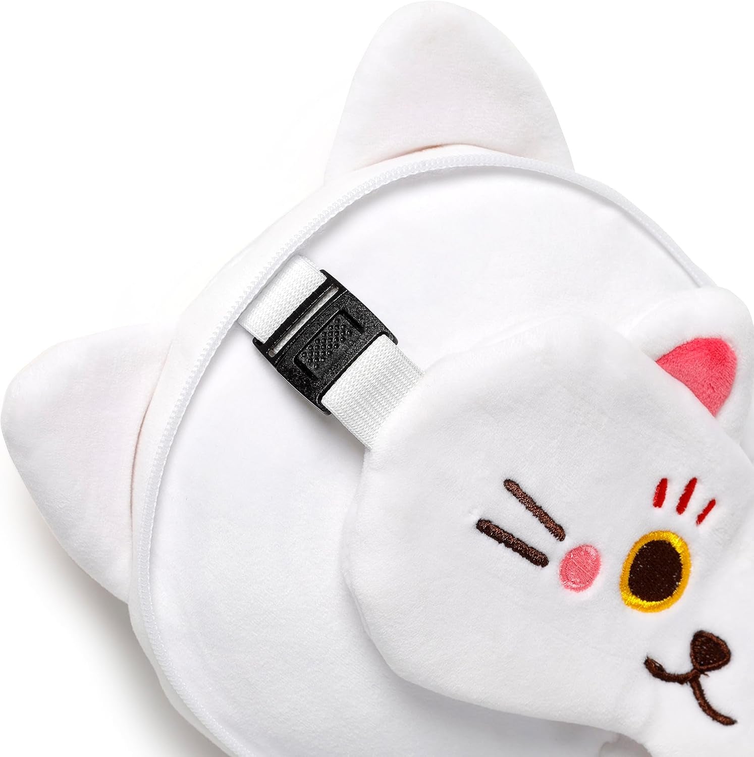 Cestovní polštářek s maskou Relaxeazzz - kočičí talisman Maneki Neko Cestovní polštářky Naty Shop