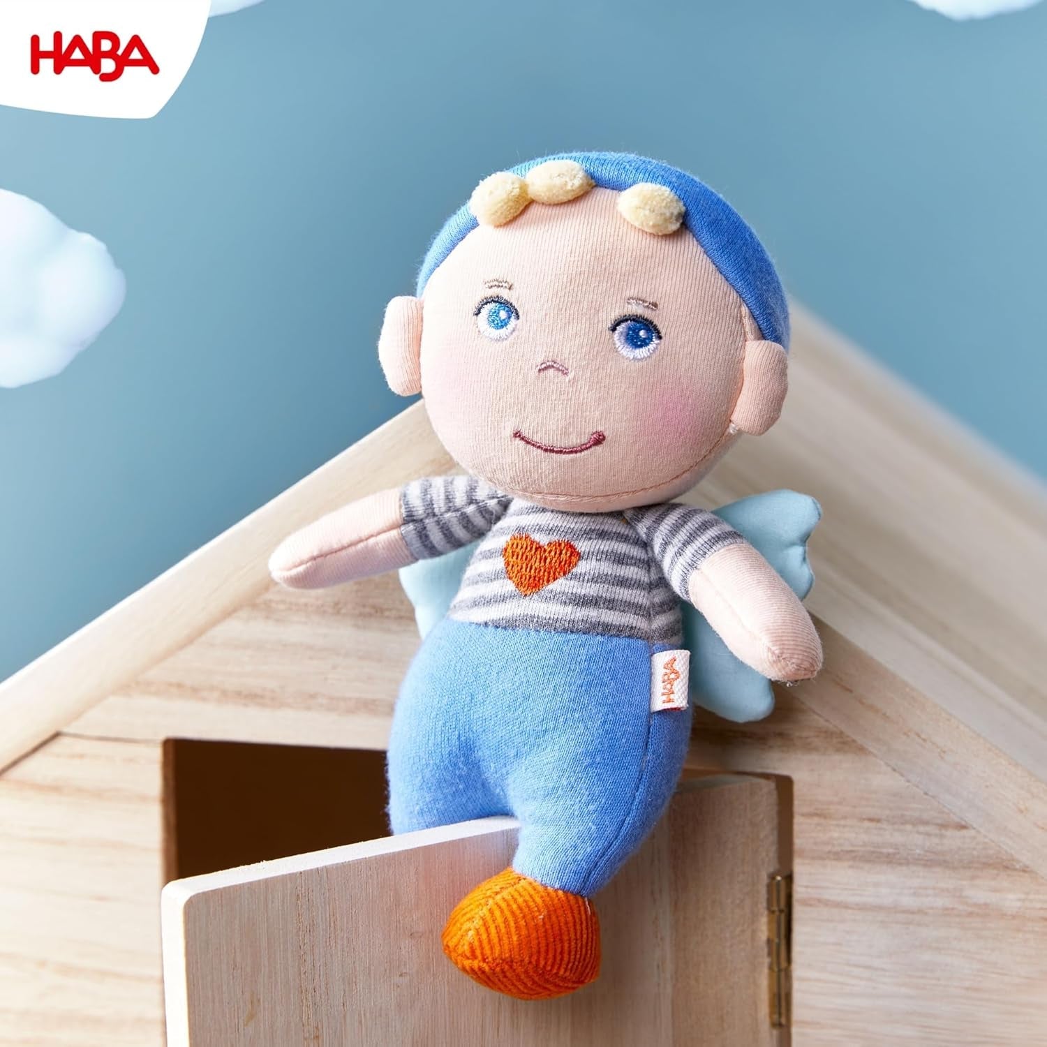 HABA Guardian Angel Mats - Plyšová textilní panenka (15 cm), ideální dárek na uvítanou pro miminka a batolata - lze prát na 30°C - 2011869001 Dolls Naty Shop