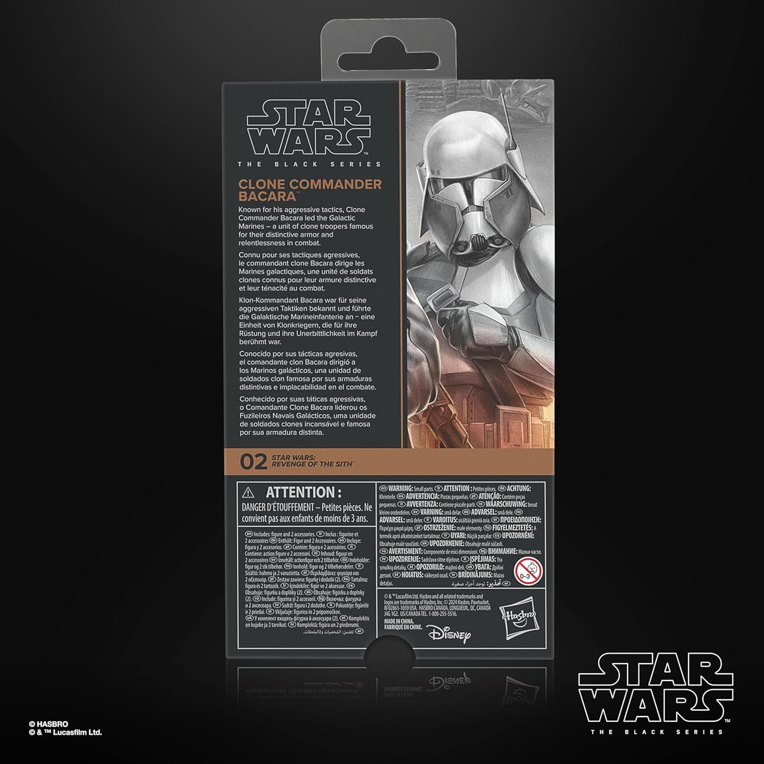 Velitel klonů černé série Star Wars Bacara, Star Wars: Ahsoka prémiová sběratelská figurka (15 cm) Akční figurky Naty Shop