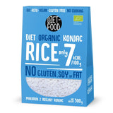 DIETNÍ JÍDLO Organické Shirataki Konjac instantní rýže, Nízkosacharidové, Nízkokalorické, Veganské, Bez tuku, Bez sóji, Bez lepku, Keto Friendly, Hubnutí, 300 gramů