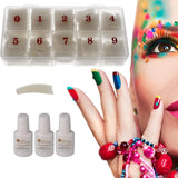 Sun Garden Nails Tipbox 500 tipů vč. 3 tipy Lepidlo Tipy Tipy na nehty Lepidlo - Modeláž nehtů