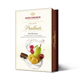Pralinky RCP Schladerer, jemný sortiment, mléčná a hořká čokoláda, s cukrovou krustou i bez, tekutá náplň, obsahuje alkohol, skvělý dárek, 255g