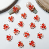 50ks 3D Blume Nagel Charms Nägel Zubehör Nageldesign Glitzersteine ​​​​Nailart Strasssteine ​​​​Květinová kouzla na nehty Světelná květinová kouzla na nehty Bunte Blumen Deko Nagel Steinchen Flowers Kamínky na nehty