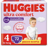 Plenky Huggies Ultra Comfort, velikost 4 (9-14kg), balení 72 ks plen