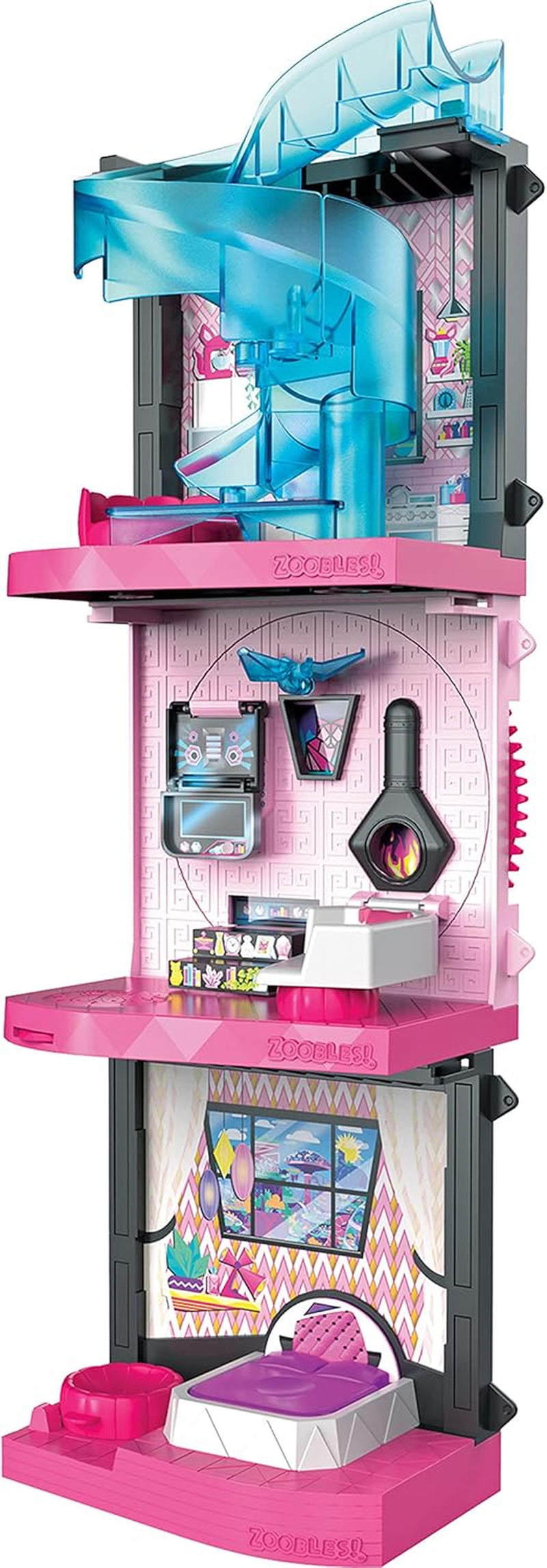 Zoobles Magic Mansion Transformovatelný 6pokojový dům snů, skluzavka a příslušenství