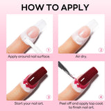 AIMEILI Latexová odlepovací páska Nagelleck Korrektor Hautschutz Fingerschutz Für Nail Art Palisade Geruchlos Weiß 15 ml