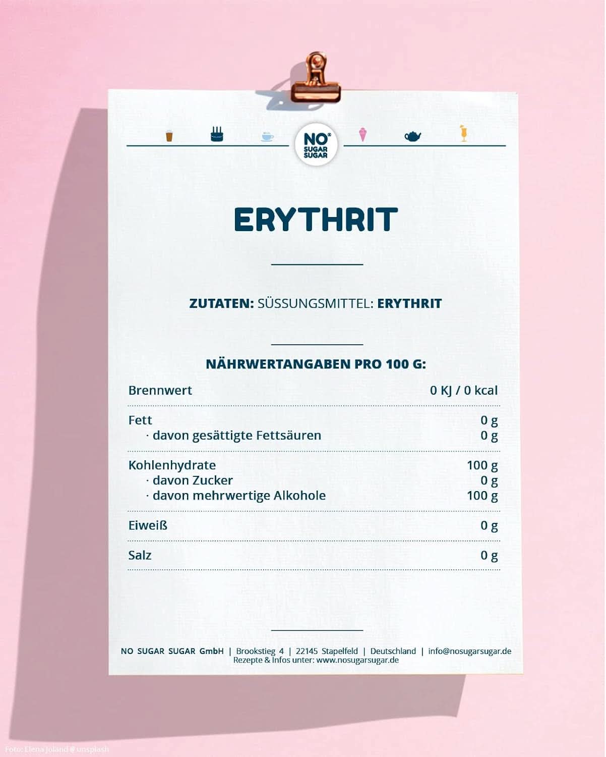 Bez cukru, přírodní erythritol bez kalorií, použitelný jako náhražka cukru, 4,5 kg sladidel Naty Shop