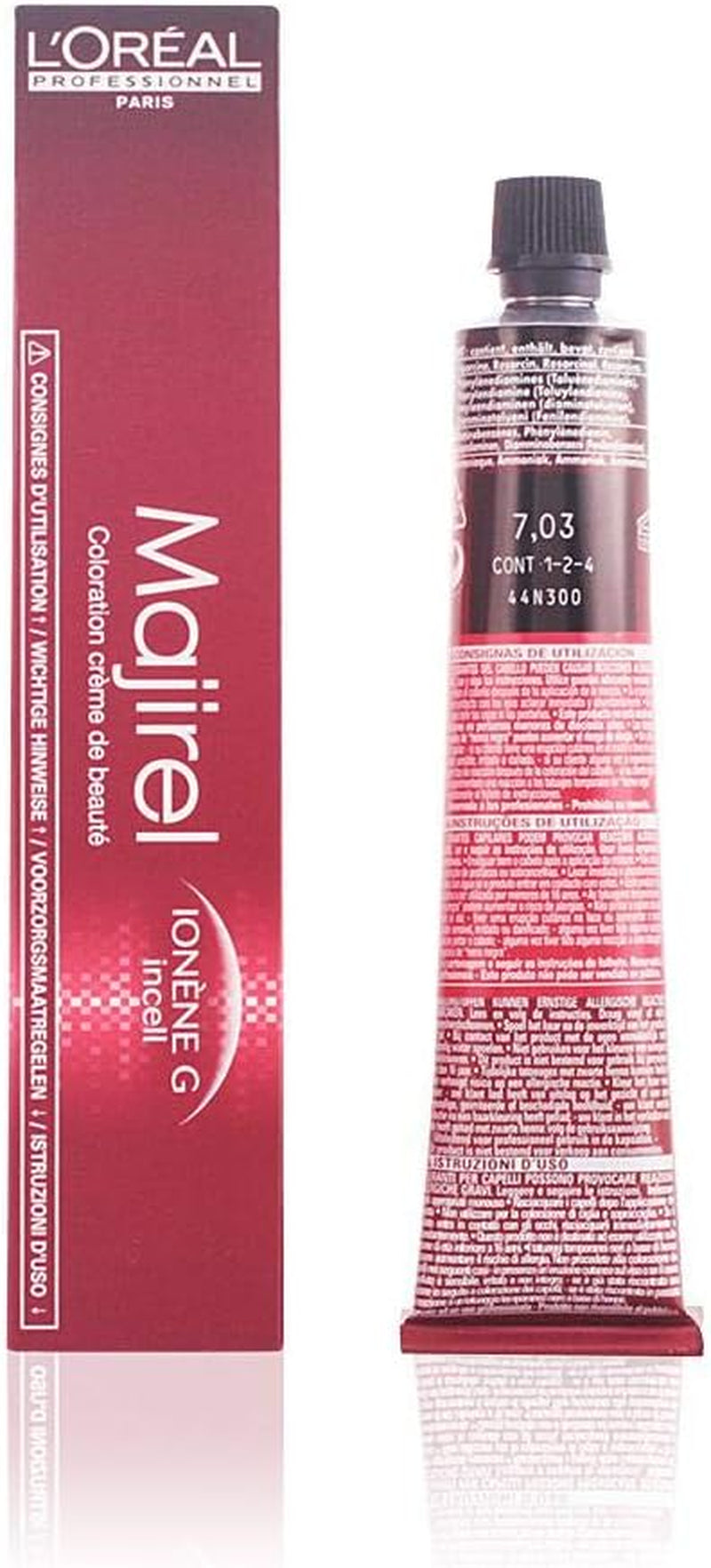L'Oréal Professionnel Majirel 7 středně blond, 50 ml Barva na vlasy Naty Shop 7.03 středně blond Světle zlatá