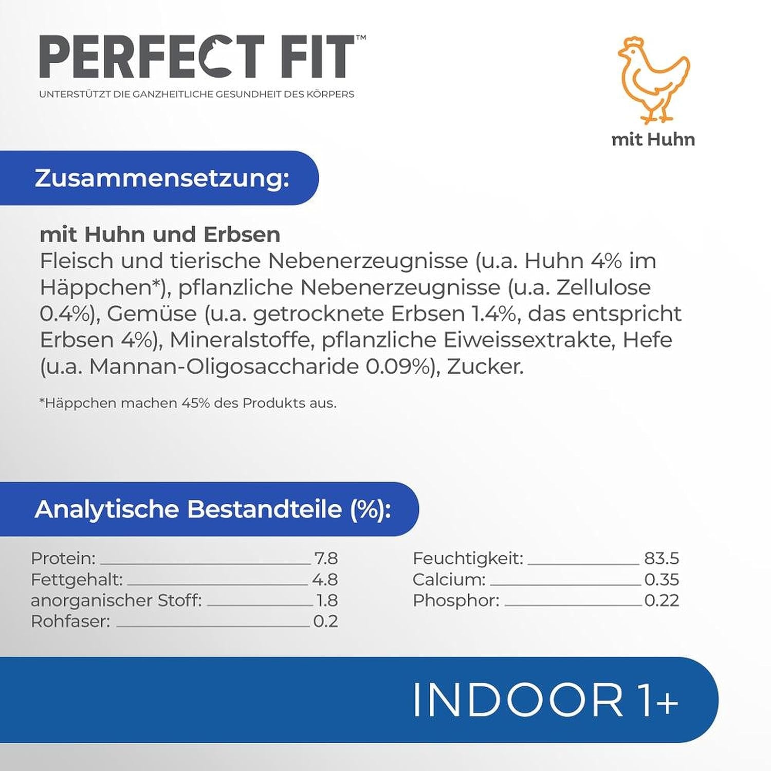 PERFECT FIT™ Sáčky pro kočky, vnitřní, s kuřecím masem, 12 x 85 g