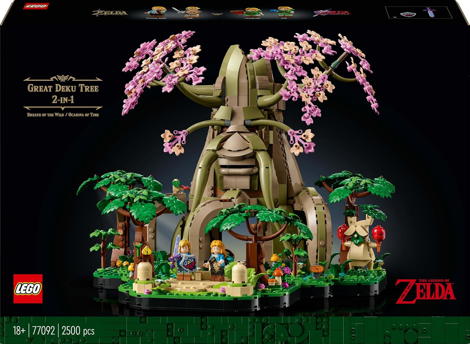 LEGO The Legend of Zelda Deku Tree 2-v-1 - sběratelský kousek s princeznou Zeldou a 3 minifigurkami Link - stavebnice pro dospělé a nápad na dárek pro fanoušky videoher - 77092 Stavebnice Besuche den LEGO-Store