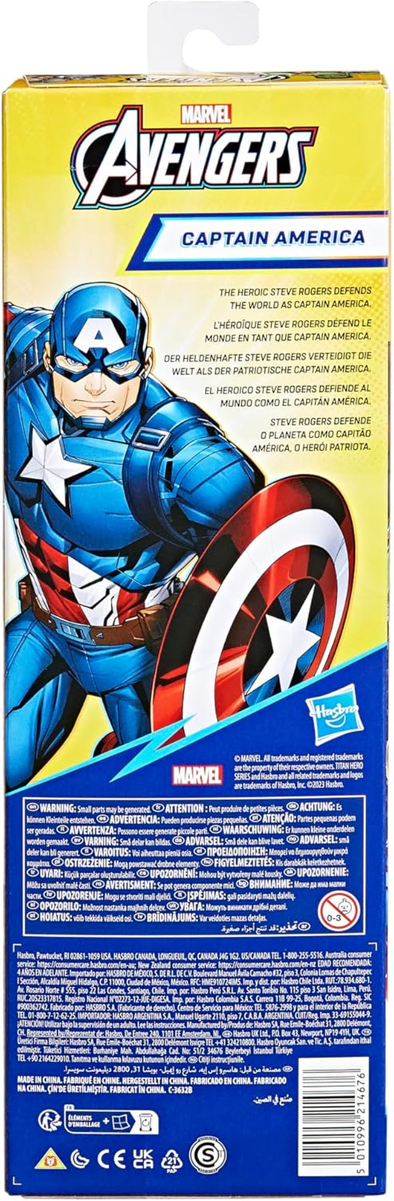 Marvel Avengers Titan Hero Series Blast Gear Kapitán Amerika Akční figurka 30 cm velká hračka pro 4 a více let Modré akční figurky Naty Shop