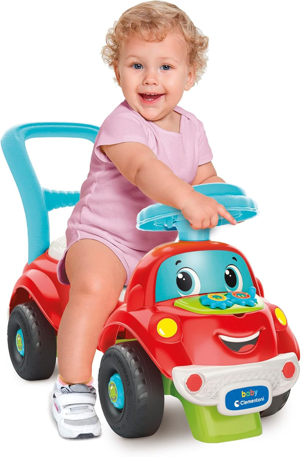Clementoni - 17747 - Nicolò Go Go 3 v 1 - Jezdecké auto, elektronický výukový reproduktor, první krůčky, světla a zvuky, hra pro 1 rok - Made in Italy Bebe Toys Naty Shop
