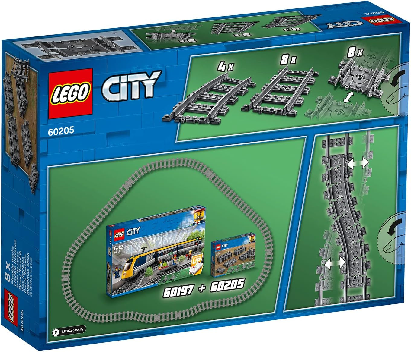 LEGO 60205 City Tracks 20dílná rozšiřující sada pro děti Sada hraček pro chlapce a dívky Stavebnice Besuche den LEGO-Store