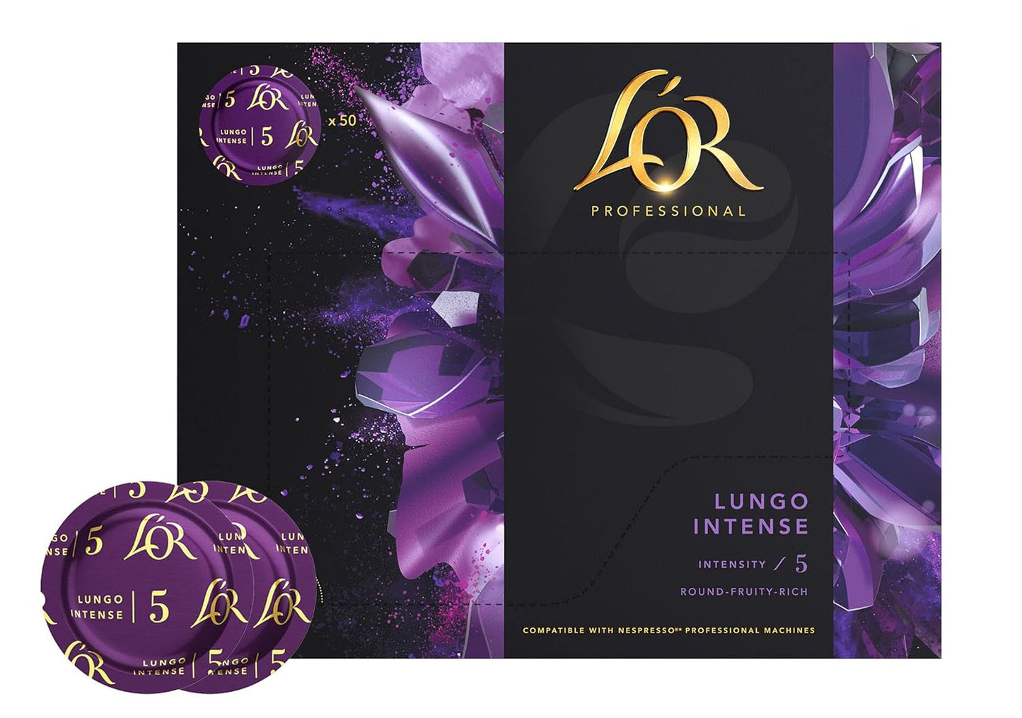 L'OR Suprême Lungo Intense 5, mírný, Intensität 5/10, Nespresso* Pro kompatibilní Kaffeekapseln, 50 Kapseln