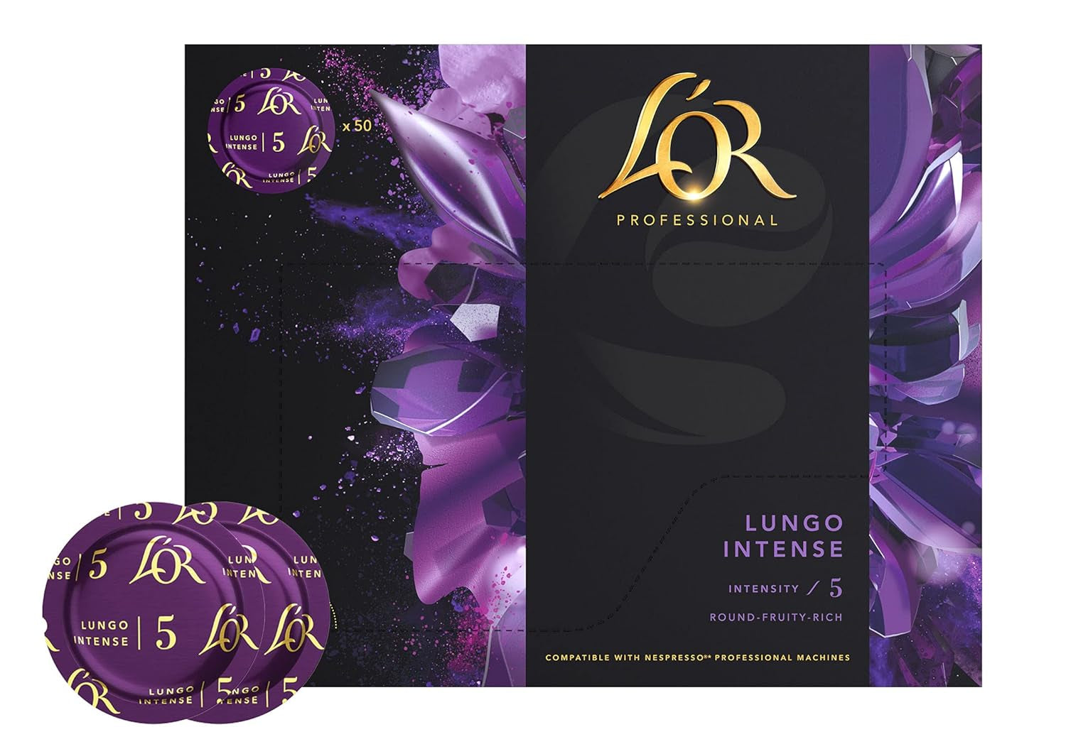 L'OR Suprême Lungo Intense 5, mírný, Intensität 5/10, Nespresso* Pro kompatibilní Kaffeekapseln, 50 Kapseln