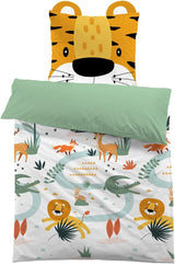3D povlečení z mikrovlákna, zvířátka, unisex Povlečení - dětské Naty Shop Lev s ušima 135×200+80×80
